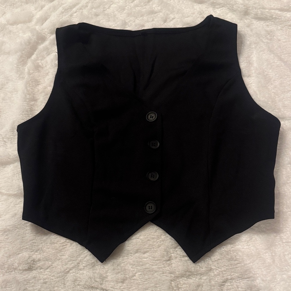 Elegant Black Women's Vest Top